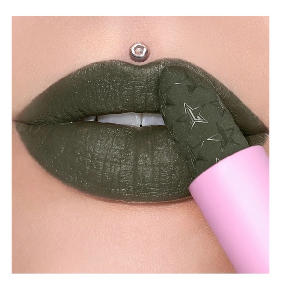 SO JADED New in Box Jeffree Star Velvet Trap‎ Lipstick Muted Deep Moss Green - Picture 1 of 7
